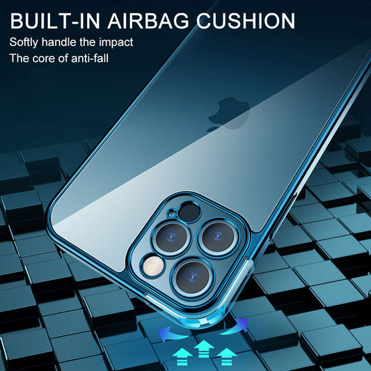Mobile Phone Shell Plating Fine Hole All-inclusive Lens TPU Soft Shell