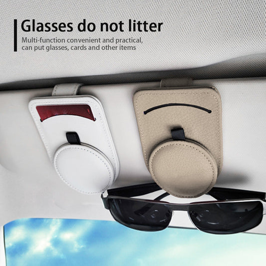 Car Glasses Holder Universal Sun Visor Eyeglasses Clip Sunglasses Case Card