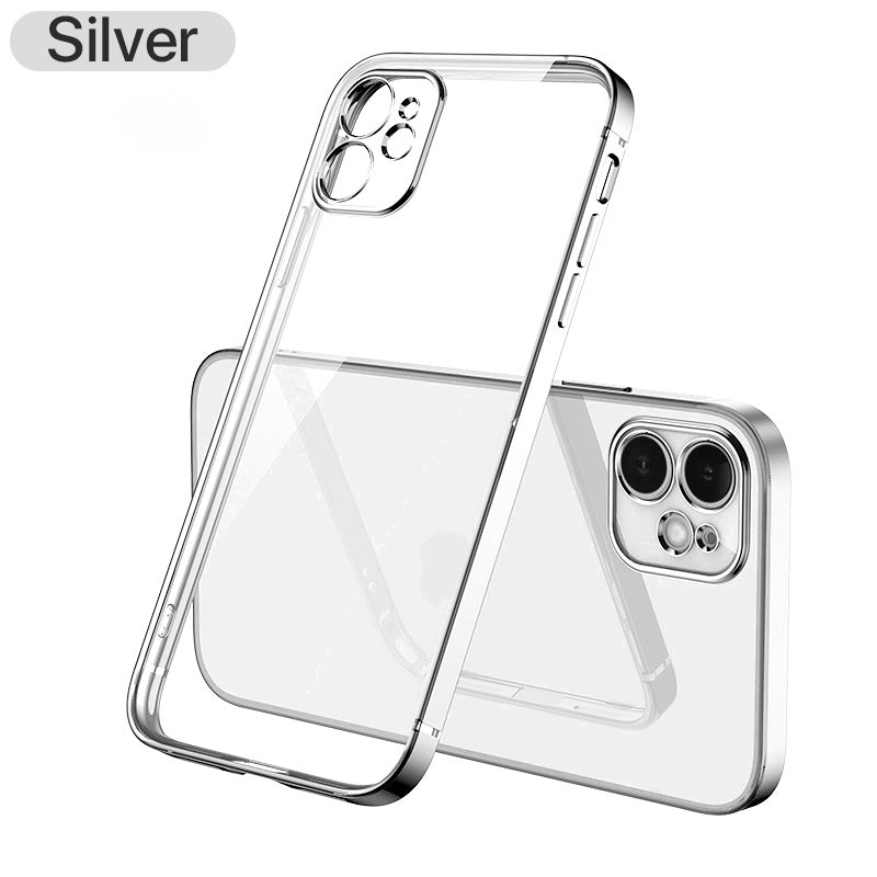 Mobile Phone Shell Plating Fine Hole All-inclusive Lens TPU Soft Shell