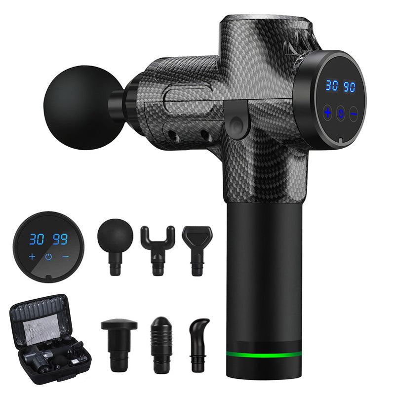 Deep Tissue Percussion Massage Gun – 30 Speed Levels, 6 Heads & Carrying Case