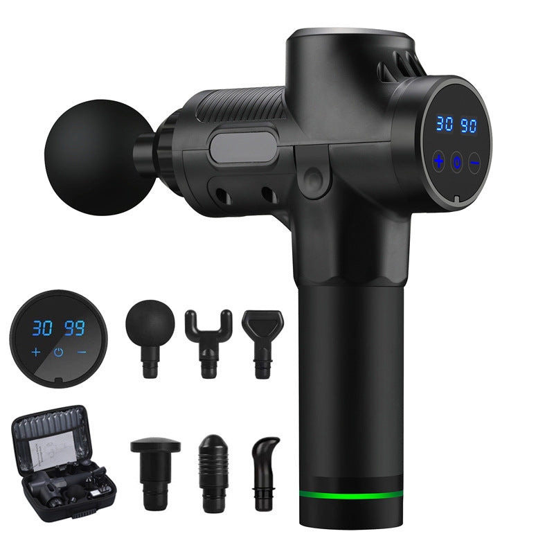 Deep Tissue Percussion Massage Gun – 30 Speed Levels, 6 Heads & Carrying Case