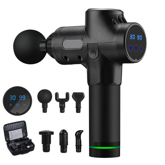 Deep Tissue Percussion Massage Gun – 30 Speed Levels, 6 Heads & Carrying Case