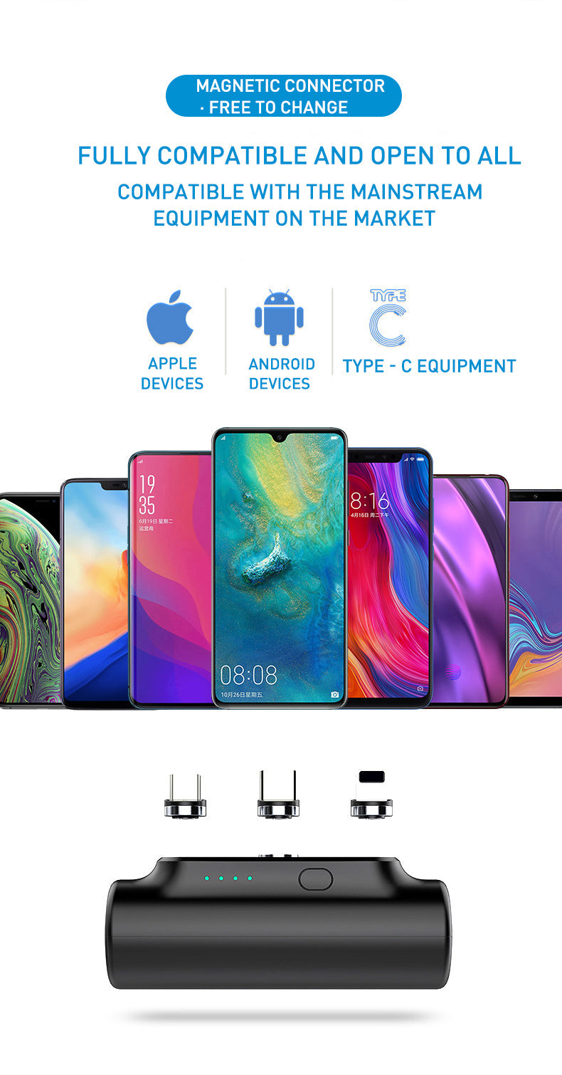 Compatible with Apple , Creative Magnetic Power Bank Mobile Power Mini