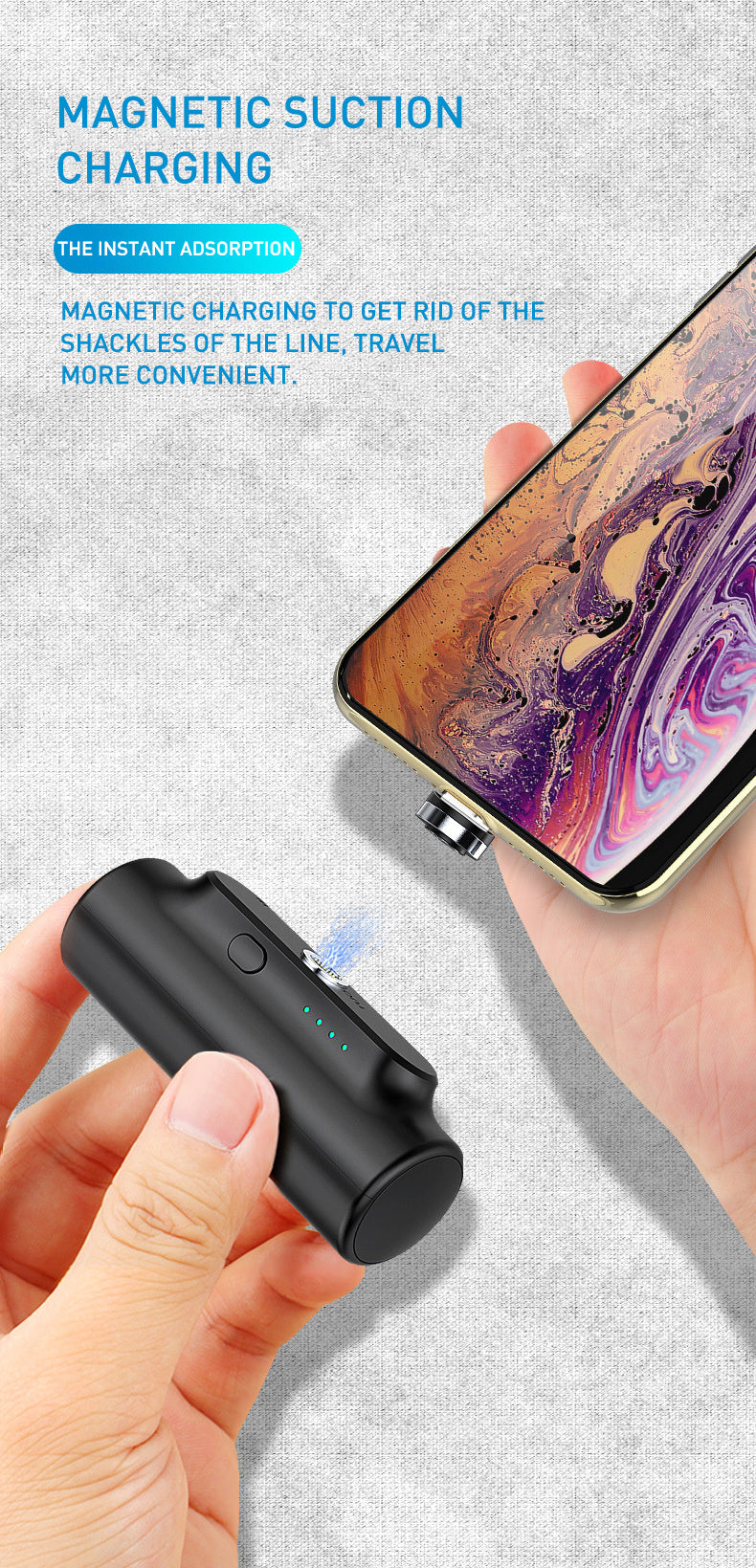 Compatible with Apple , Creative Magnetic Power Bank Mobile Power Mini