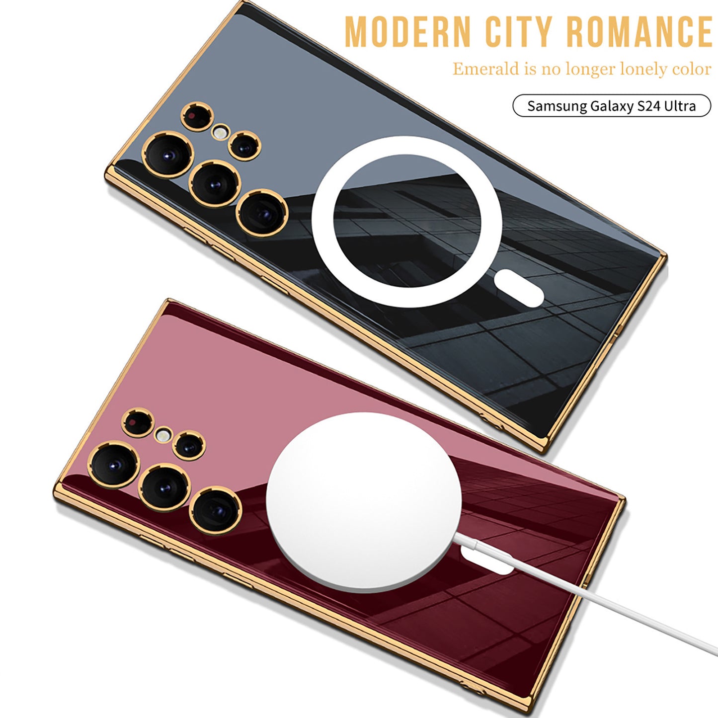 Wireless Charger Circle Magnetic Drop-resistant S24 Ultra-thin Plating