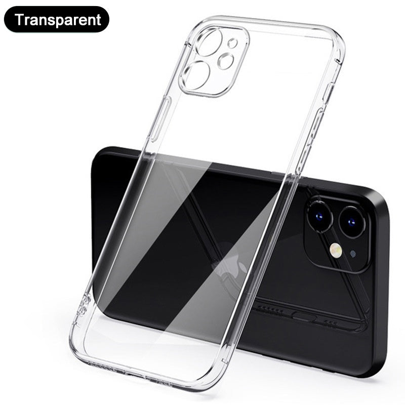 Mobile Phone Shell Plating Fine Hole All-inclusive Lens TPU Soft Shell