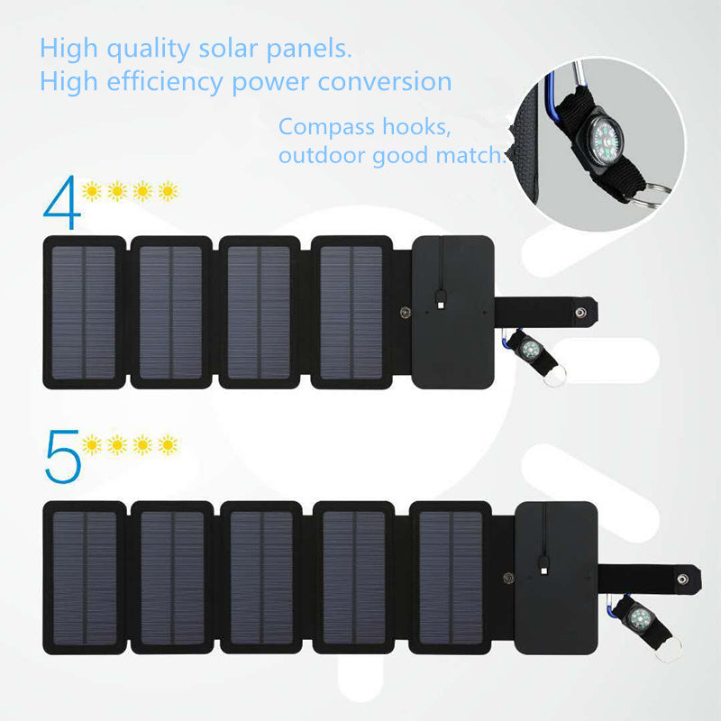 Outdoor Folding Solar Panel Charger Portable 5V 2.1A USB Output Devices Camp