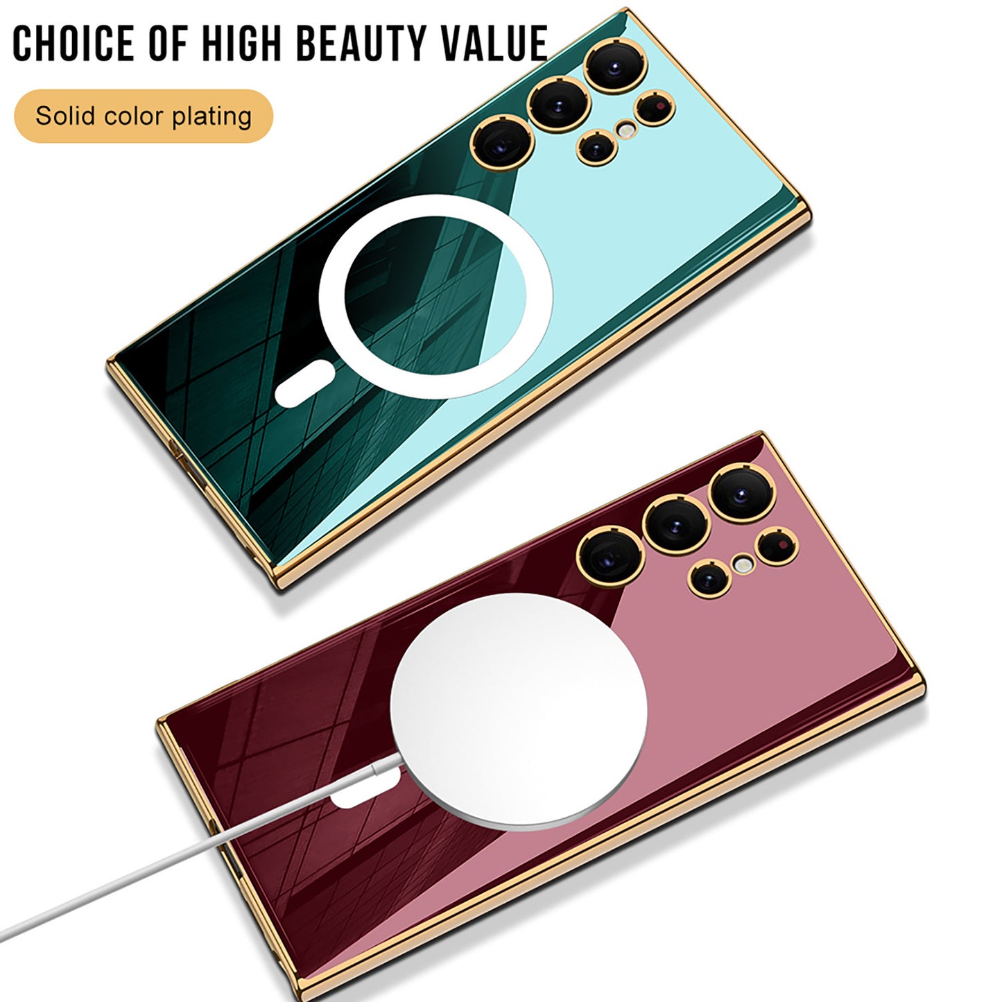 Wireless Charger Circle Magnetic Drop-resistant S24 Ultra-thin Plating