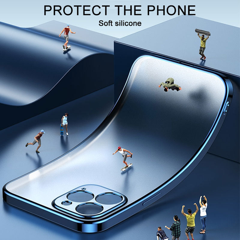 Mobile Phone Shell Plating Fine Hole All-inclusive Lens TPU Soft Shell