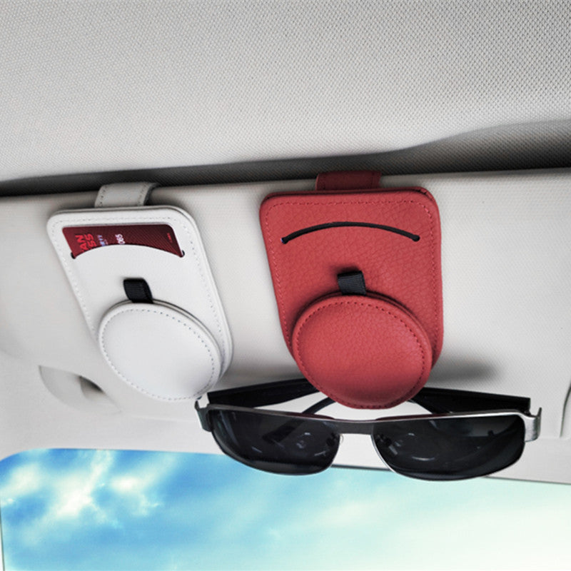 Car Glasses Holder Universal Sun Visor Eyeglasses Clip Sunglasses Case Card