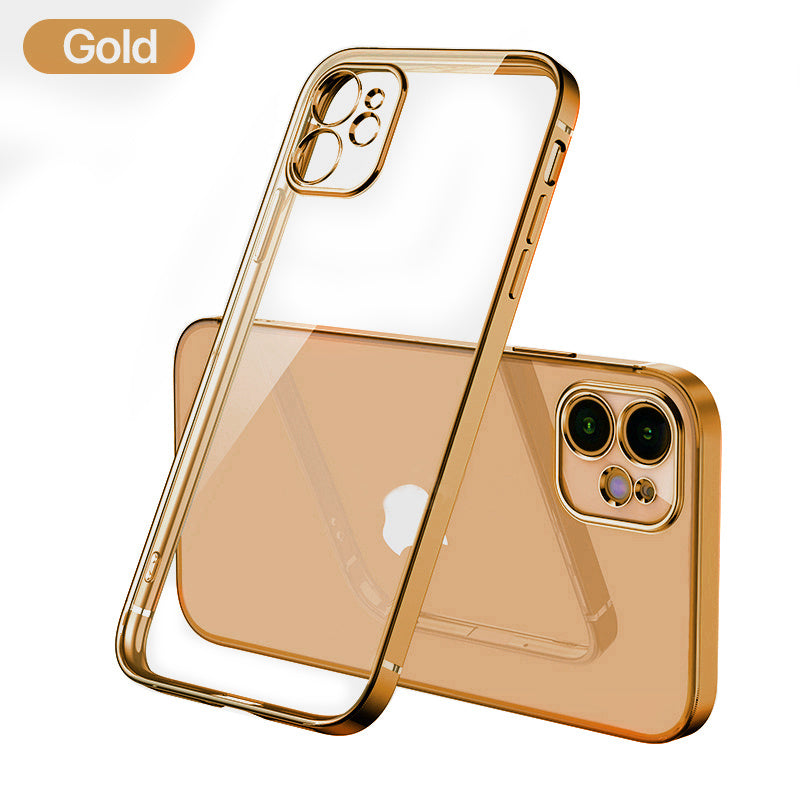 Mobile Phone Shell Plating Fine Hole All-inclusive Lens TPU Soft Shell
