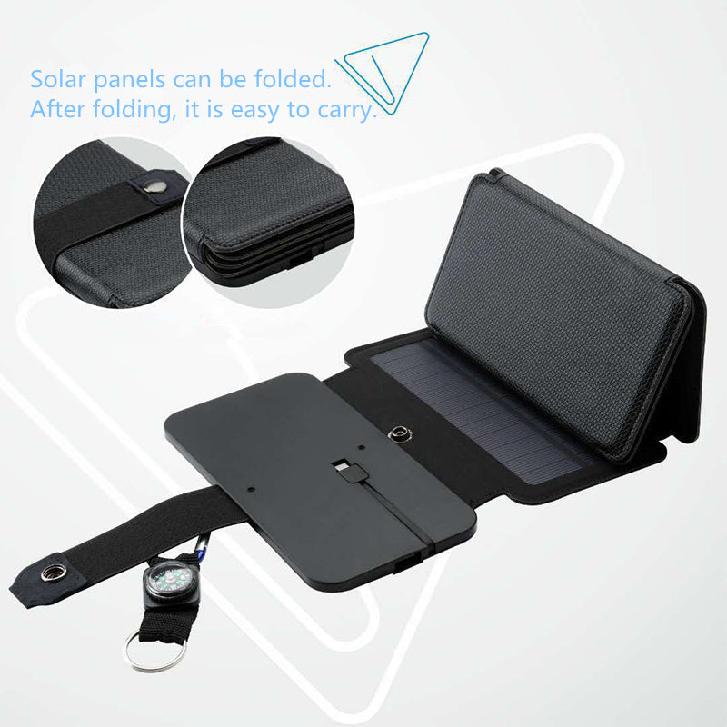 Outdoor Folding Solar Panel Charger Portable 5V 2.1A USB Output Devices Camp