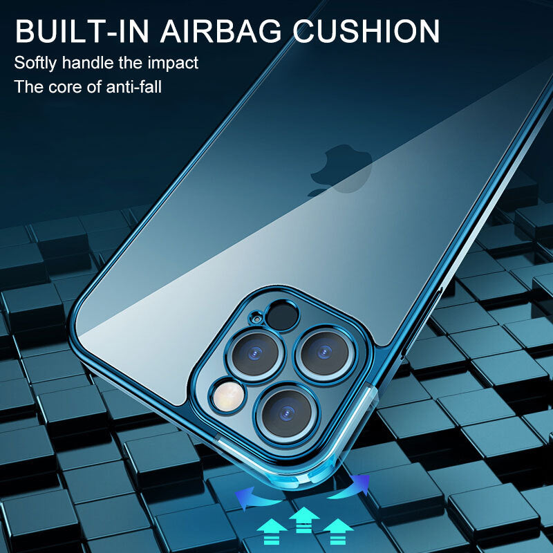 Mobile Phone Shell Plating Fine Hole All-inclusive Lens TPU Soft Shell