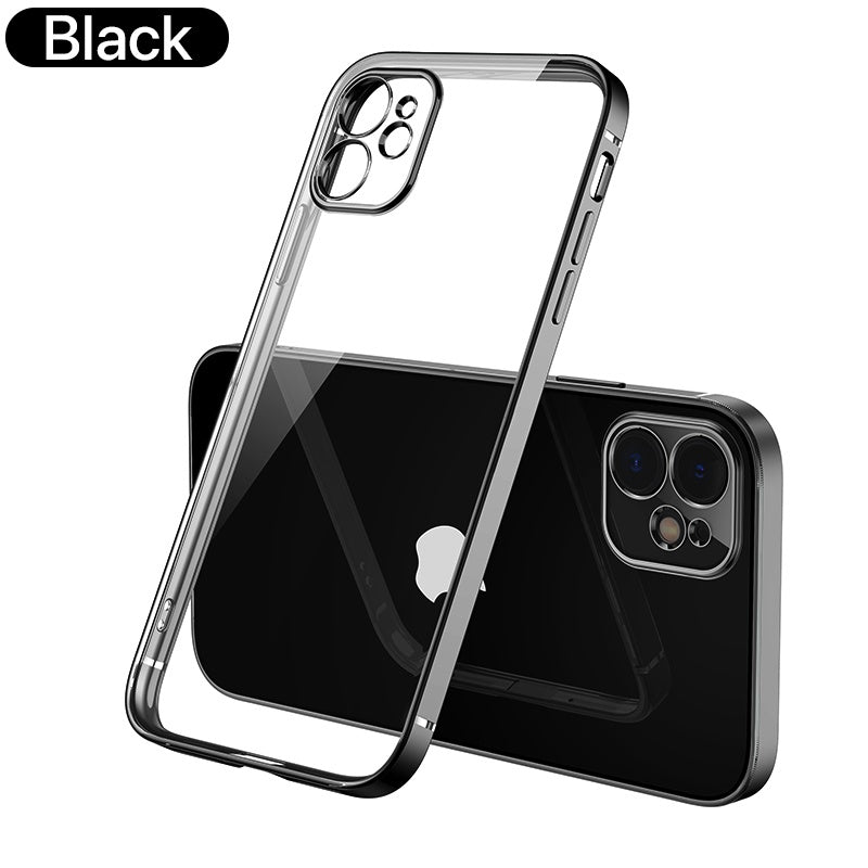 Mobile Phone Shell Plating Fine Hole All-inclusive Lens TPU Soft Shell