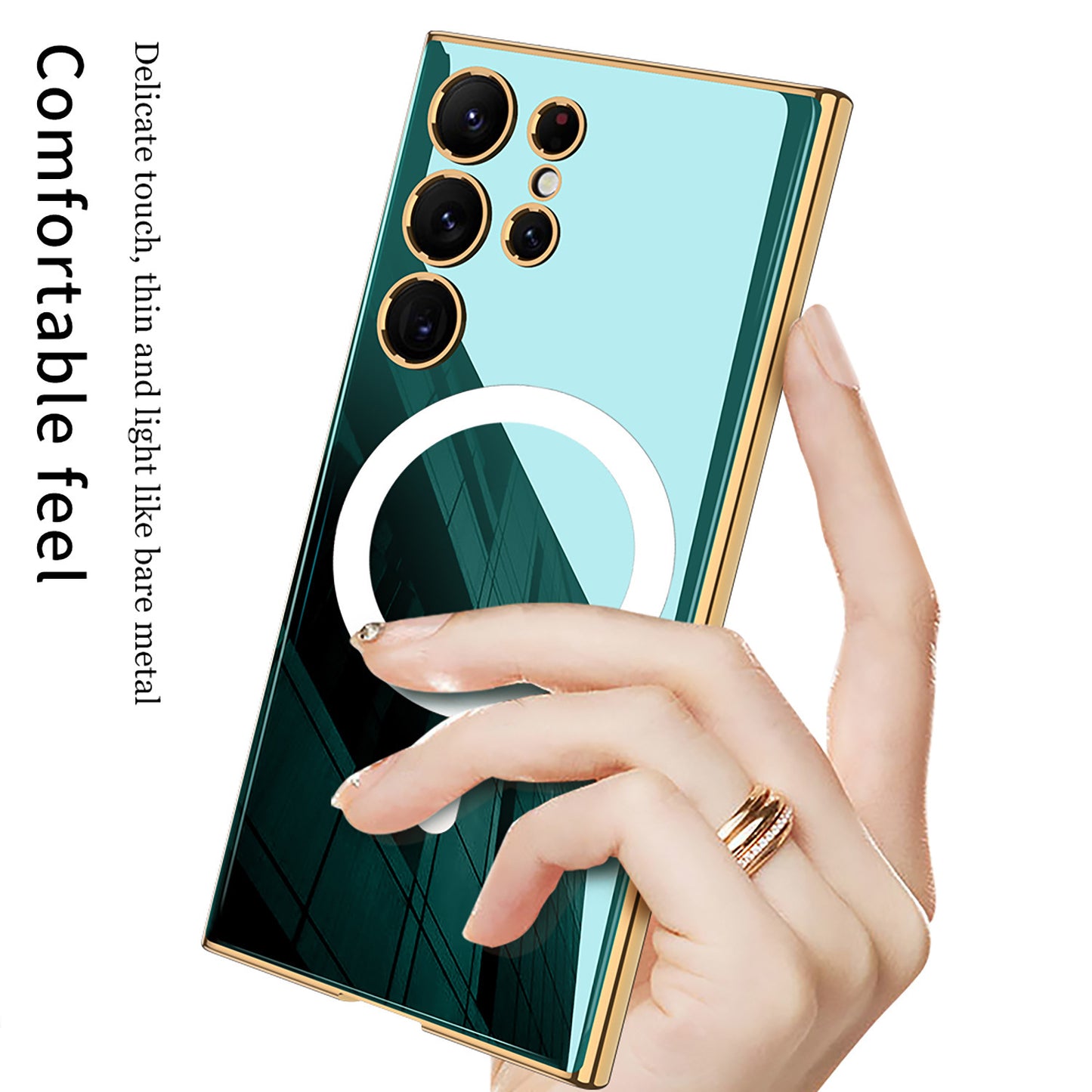 Wireless Charger Circle Magnetic Drop-resistant S24 Ultra-thin Plating