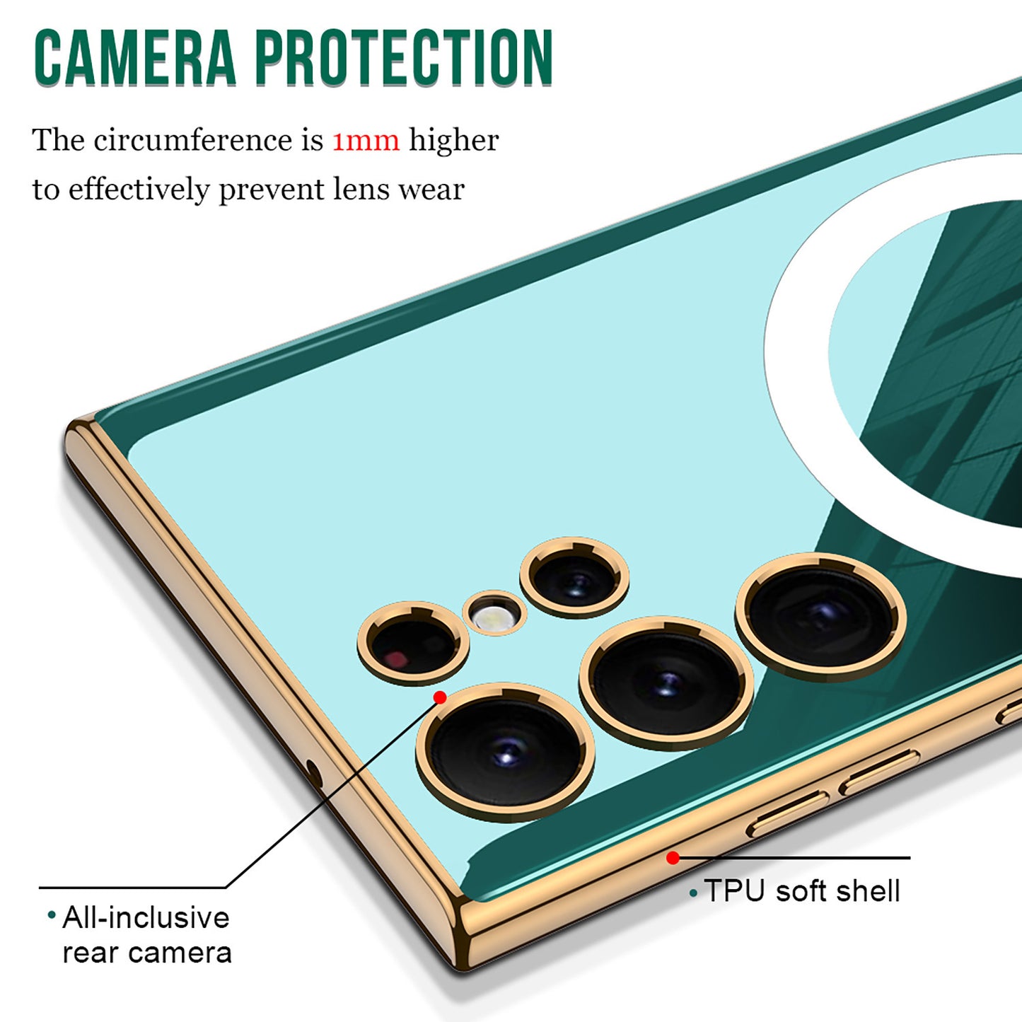 Wireless Charger Circle Magnetic Drop-resistant S24 Ultra-thin Plating