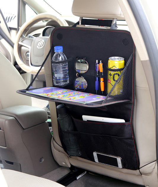 Car Seat Back Storage Bag Car Organizer Bag Foldable Dining Table Tray Travel